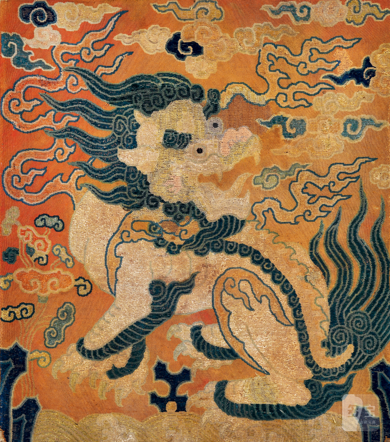 明 纳纱二品狮子纹补